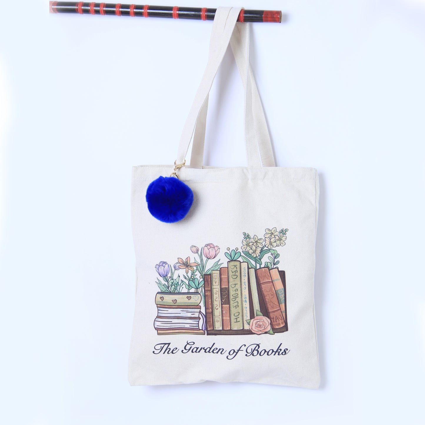 Tote Bag with a pom ball